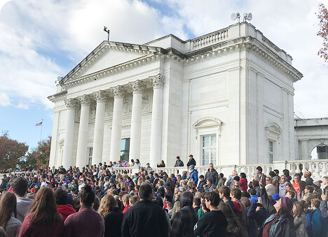 Crowd in front of Gov Building