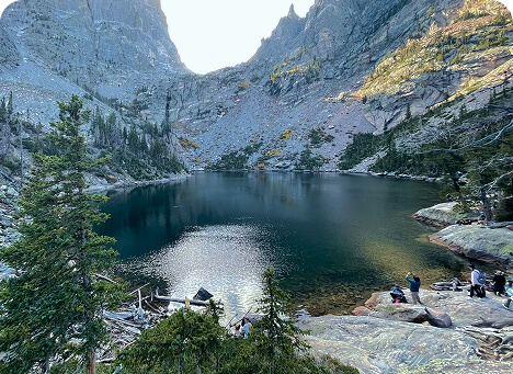 Lake with mountains